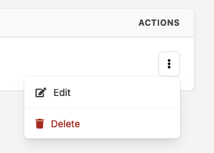 Console Feedback Actions Dropdown